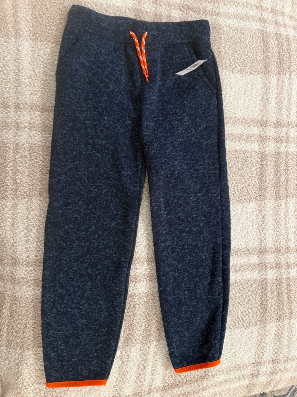 Old Navy Navy Heather Joggers with Orange Drawcord
